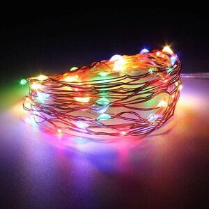 20 LED string Silver Copper Wire Fairy Lights Battery Powered Waterproof 2M USA